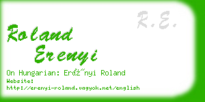 roland erenyi business card